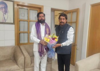 उपमुख्यमंत्री एकनाथ शिंदे यांची खा. धैर्यशील मोहिते पाटील यांनी घेतली भेट.